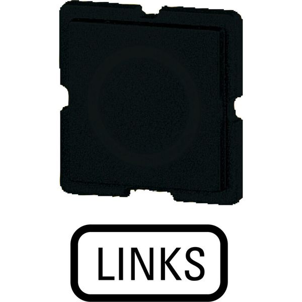 Button plate for push-button, Inscription: LINKS, 25 x 25 image 2