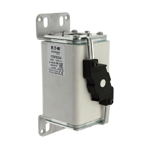 Fuse-link, high speed, 400 A, DC 1200 V, size 2, 65 x 90 x 165 mm, aR, IEC, with indicator image 9