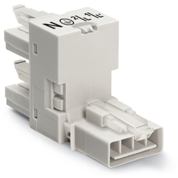 h-distribution connector 4-pole Cod. A white image 3