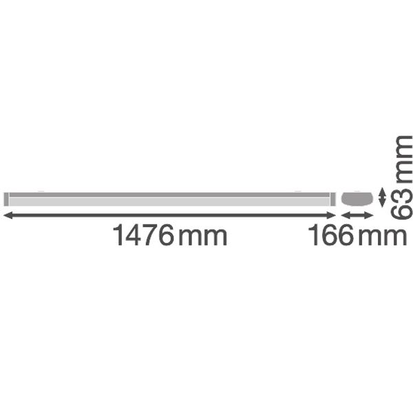 LINEAR SURFACE IP44 1200 P 32W 830 WT image 3