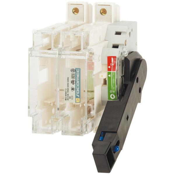 Fuse combination switch body 2P 250A for knife-edge fuse size 1. NF an image 3