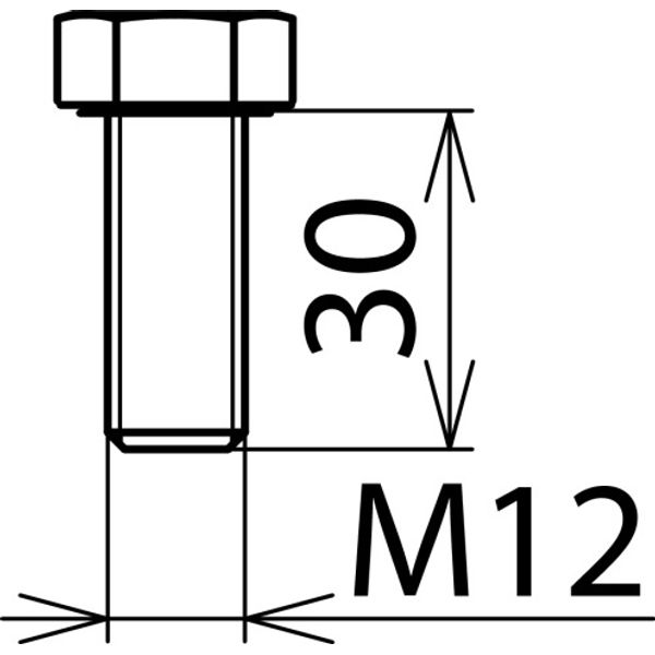 Hexagon bolt DIN 933 M12x30mm StSt image 2