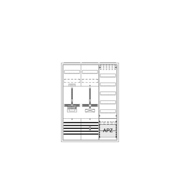 DA37PC Meter board, Field width: 3, Rows: 57, 1100 mm x 800 mm x 215 mm, Isolated (Class II), IP31 image 17