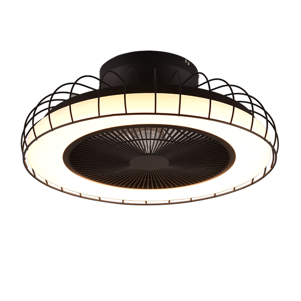 WiZ Sandfjord LED ceiling fan matt black image 1