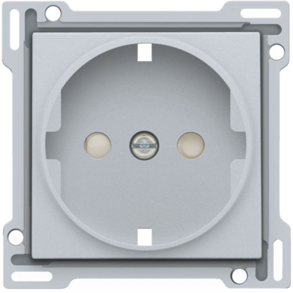 Finishing set for socket outlet with side earthing and shutters, sterl image 1