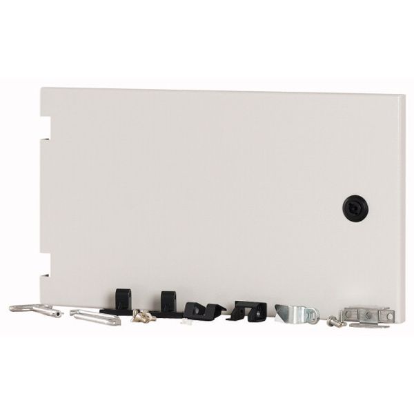 Section wide door, closed, HxW=250x425mm, IP55, grey image 1