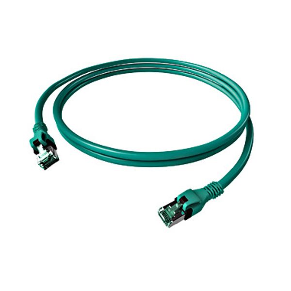 DualBoot PushPull Patch Cord, Cat.6a, Shielded, Turquoise 5m image 1