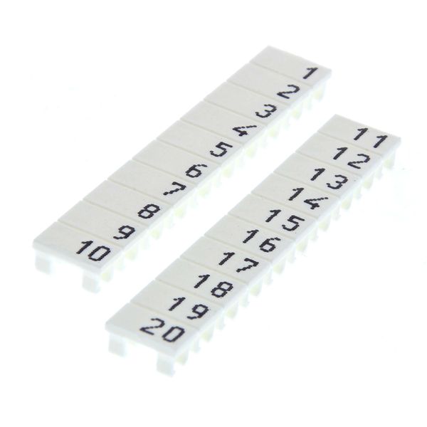 Marked Label for terminal blocks 4 mm² screw models, 10 plastic labels image 2