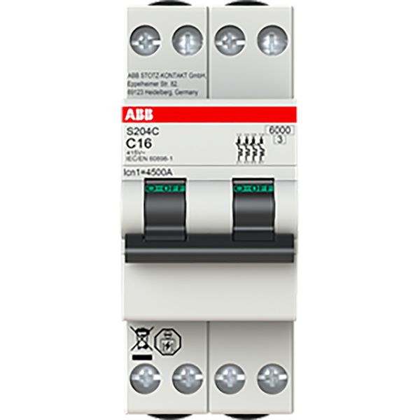 S204C-C10 Miniature circuit breaker - 4P - C - 10 A image 2