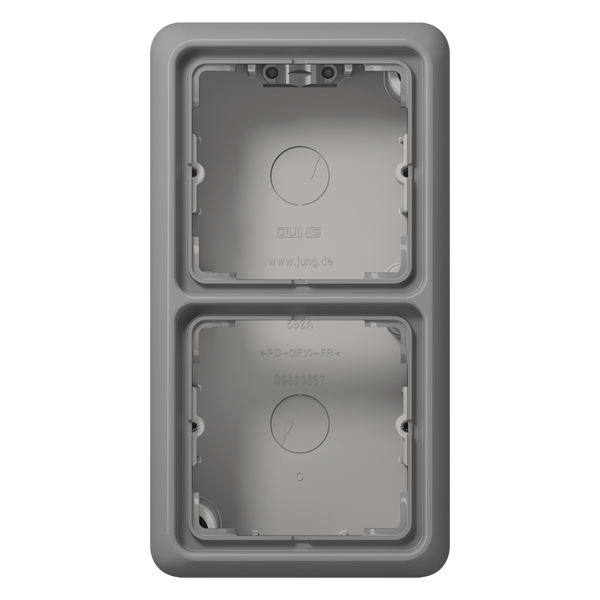 Spec.Surface Cap w. integr. frame 2-gang CD582AGR image 3