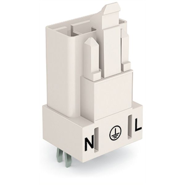 Plug for PCBs straight 3-pole white image 3