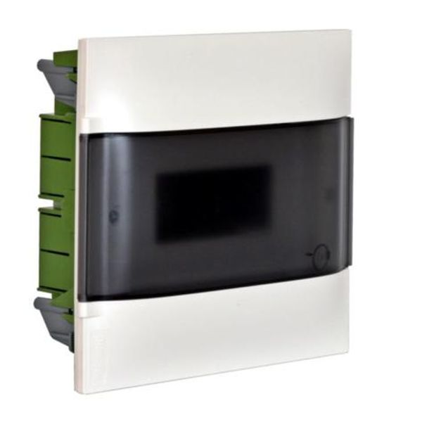 1X12 module recessed box - Smoked door - Without terminal block - Dry wall image 1