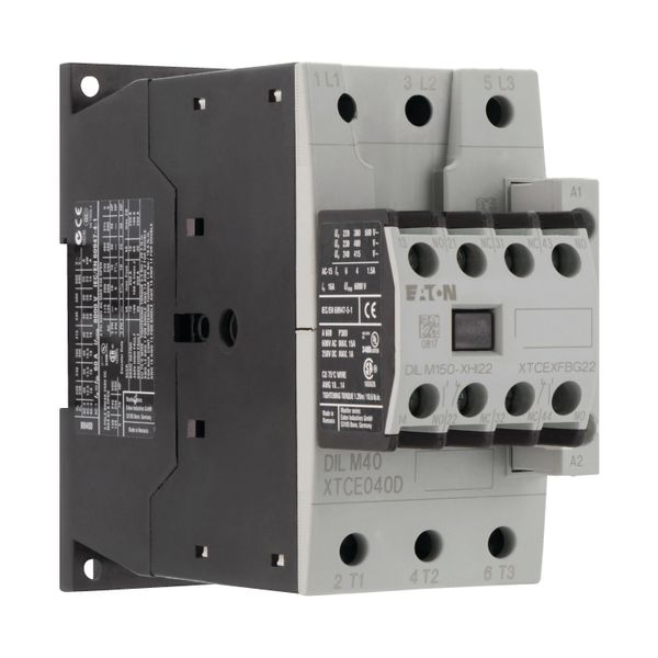 Contactor, 380 V 400 V 18.5 kW, 2 N/O, 2 NC, 400 V 50 Hz, 440 V 60 Hz, AC operation, Screw terminals image 17
