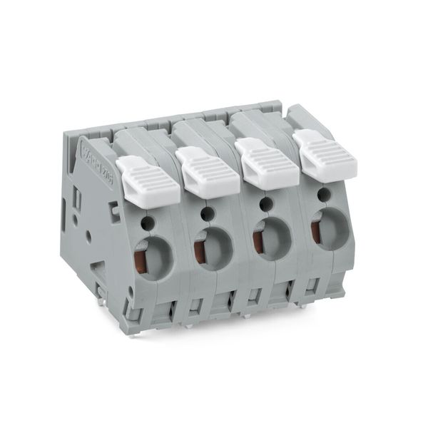PCB terminal block lever 6 mm² gray image 1