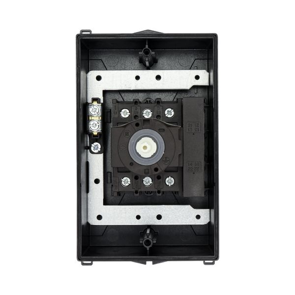 Main switch, P1, 25 A, surface mounting, 3 pole, 1 N/O, 1 N/C, Emergency switching off function, Lockable in the 0 (Off) position, hard knockout versi image 47