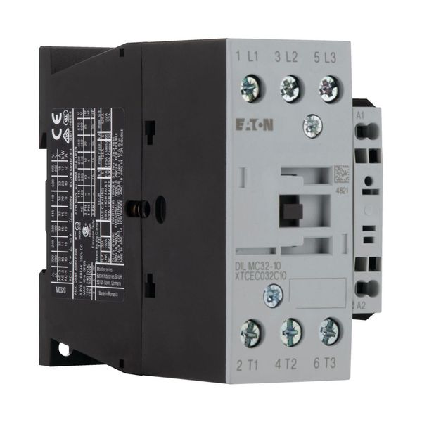 Contactor, 3 pole, 380 V 400 V 15 kW, 1 NC, RDC 24: 24 - 27 V DC, DC operation, Spring-loaded terminals image 16