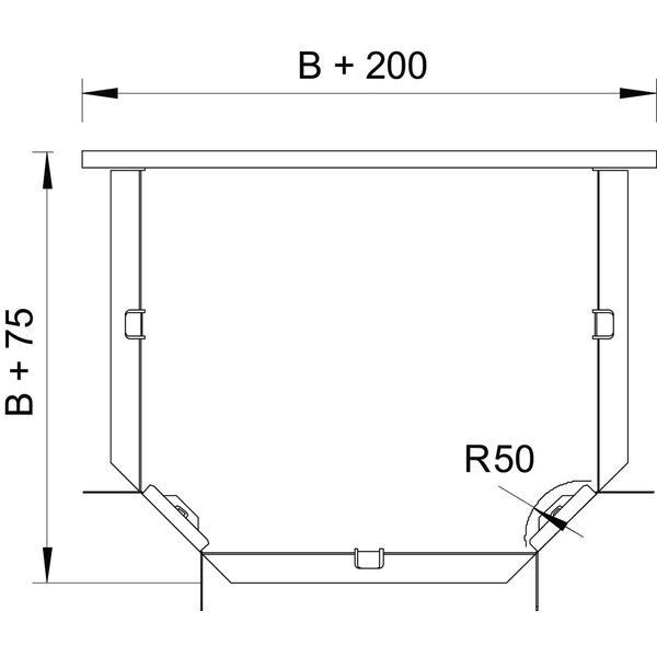 RT 120 FT T-branch piece horizontal + angle connector 110x200 image 2