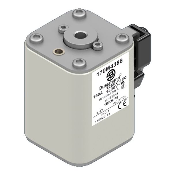 Fuse-link, high speed, 160 A, AC 1250 V, size 1, 53 x 69 x 74 mm, aR, IEC, UL, single indicator image 6