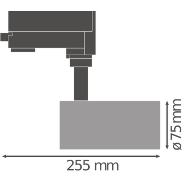 TRACKLIGHT SPOT D75 25W 25 W 4000 K 90RA NFL GY image 20