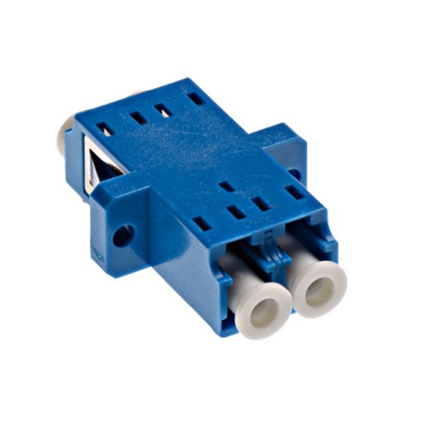 Standard LC-Duplex Coupling SM Polymer Ceramic case blue image 1