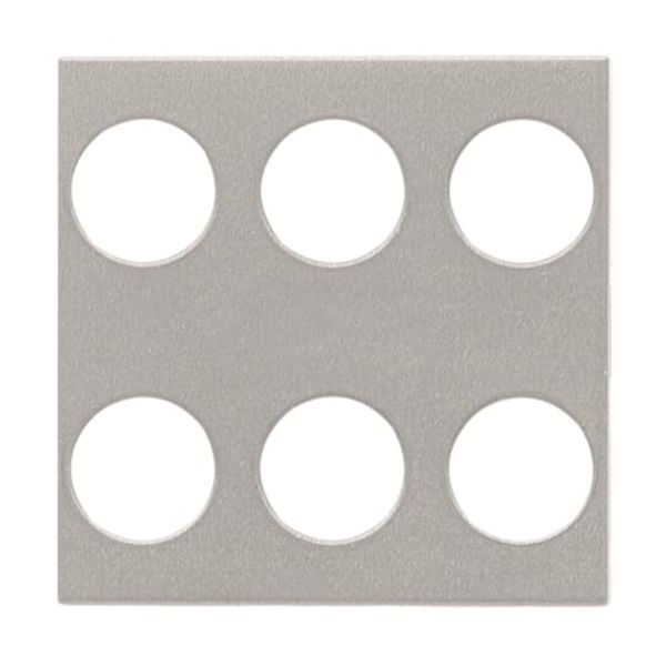 N2221.6 PL Cover plate for Switch/push button Central cover plate Silver - Zenit image 1