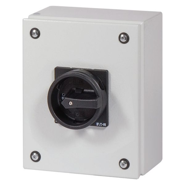 Main switch, P3, 100 A, surface mounting, 3 pole, 1 N/O, 1 N/C, STOP function, With black rotary handle and locking ring, Lockable in the 0 (Off) posi image 7