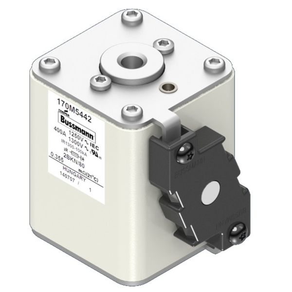 Fuse-link, high speed, 400 A, AC 1250 V, size 2, 61 x 77 x 81 mm, aR, IEC, UL, single indicator image 2