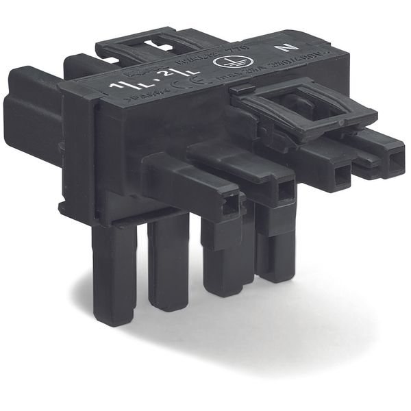 T-distribution connector 4-pole Cod. A black image 5