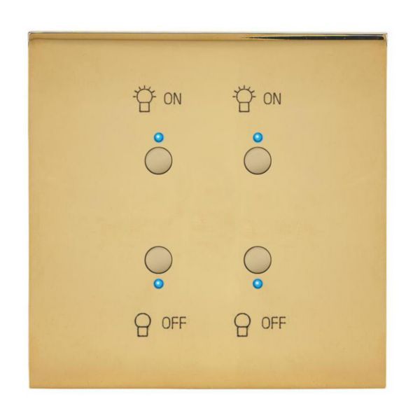 Art d'Arnould Epure MyHOME_Up double light switch - mirror gold image 1