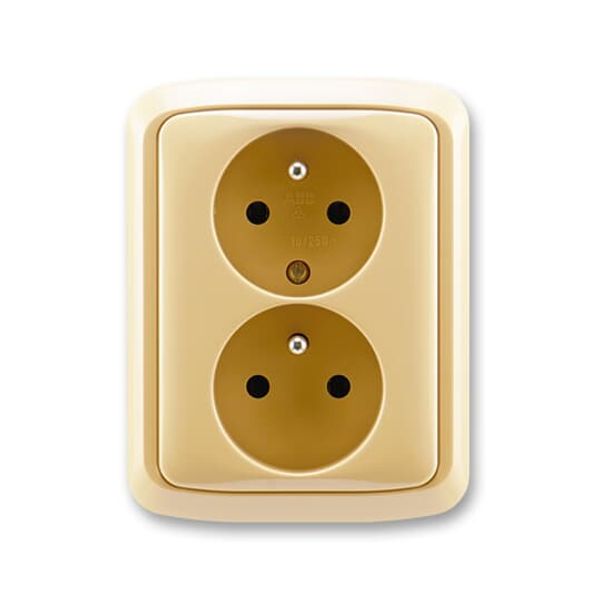 5512A-2349 D Socket outlet double, earthing pin image 1