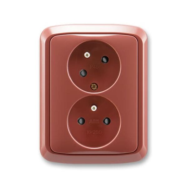 5583A-C02357 H Double socket outlet with earthing pins, shuttered, with turned upper cavity, with surge protection image 53