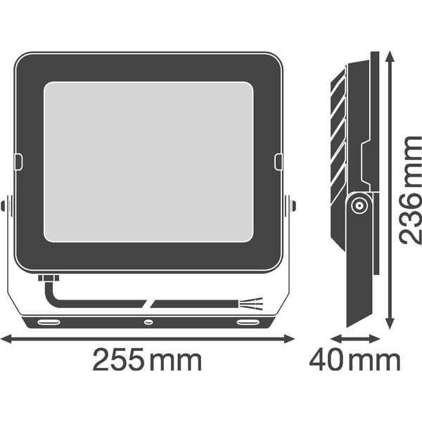 FLOODLIGHT COMPACT 90W 840 SYM 100 BK image 3