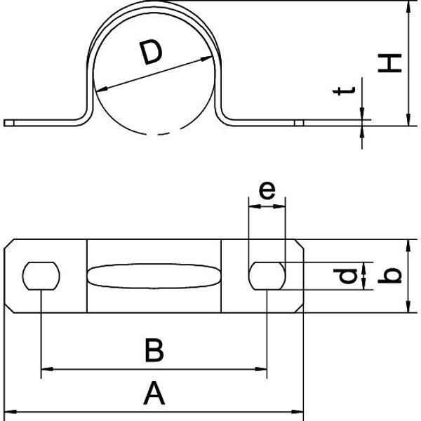 823 16 FT Fastening clip two lobe 16mm image 2