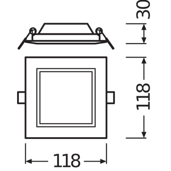 DOWNLIGHT SLIM SQUARE 105 6 W 4000 K WT image 2