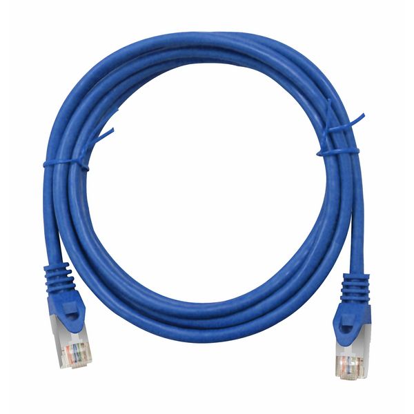 Patchcord RJ45 shielded, Cat.6, PVC, blue, 0.5m image 2