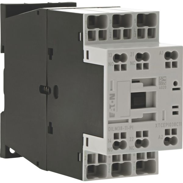 Contactor, 3 pole, 380 V 400 V 18.5 kW, 1 N/O, 1 NC, RDC 24: 24 - 27 V DC, DC operation, Push in terminals image 9