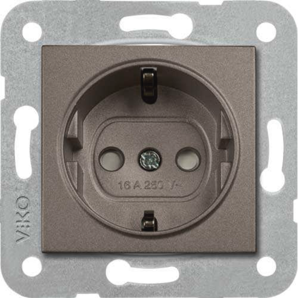 Novella-Trenda Anthracite (Quick Connection) Child Protected Earthed Socket image 1