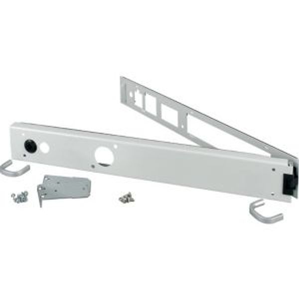 Opening metal front plate for XW drawer, closed, IP55, H=75mm, grey image 4