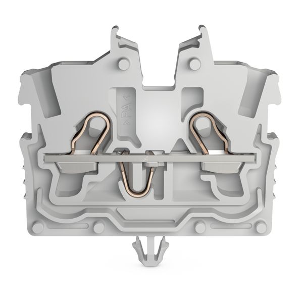 2-conductor miniature through terminal block with operating slots 1 mm image 1