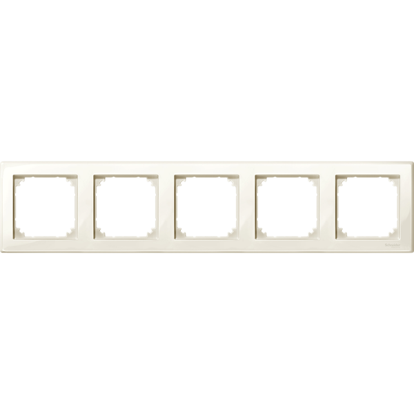 M-Smart frame, 5-gang, white, glossy image 4