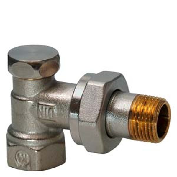 AEN10 - Angle lockshield valve, PN10, DN10, kvs 0..1.8 image 1