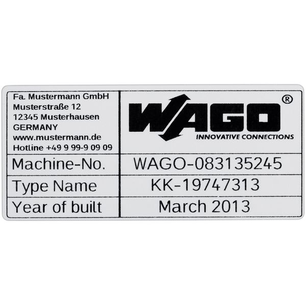 Type labels 99 x 44 mm silver-colored image 3