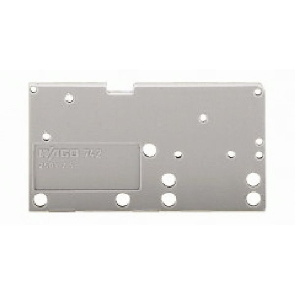 End plate snap-fit type 1.5 mm thick gray image 2