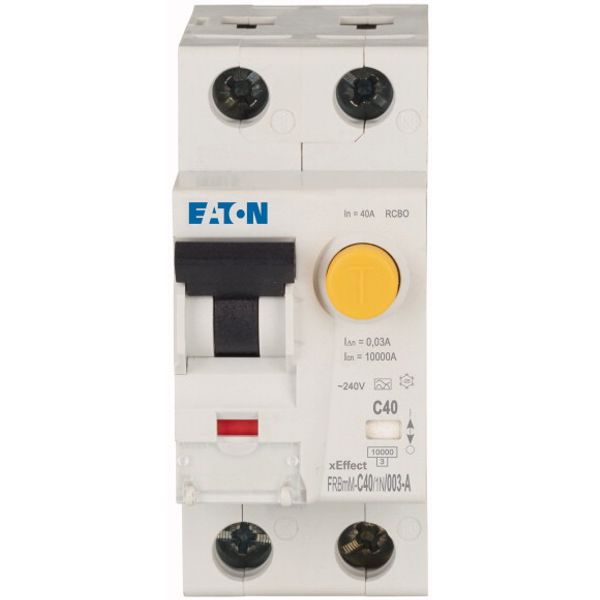 RCD/MCB combination, 40 A, 30 mA, MCB trip characteristic: C, 1p+N, RCD trip characteristic: A image 2