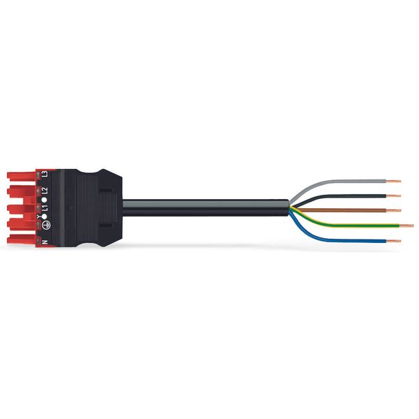 pre-assembled connecting cable;Eca;Socket/open-ended;red image 3