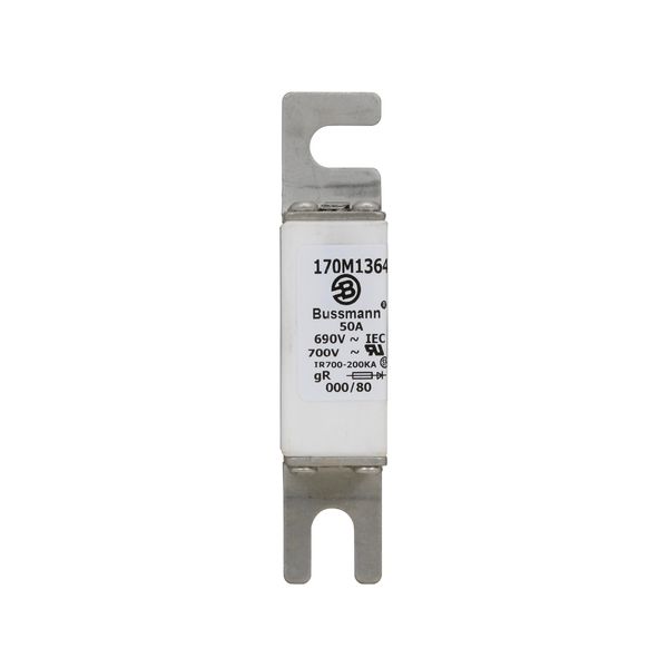 Fuse-link, high speed, 50 A, AC 690 V, DIN 000, 21 x 40 x 100 mm, gR, DIN, IEC, single indicator image 7