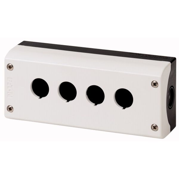 Surface mounting enclosure, RAL 7035, Number of locations: 4 image 1