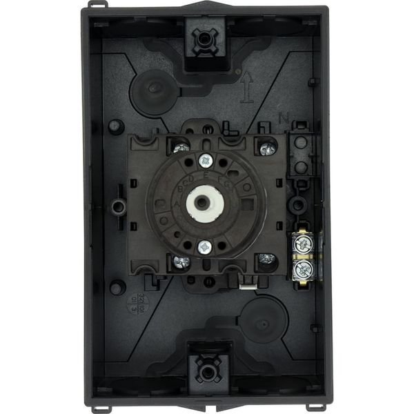 Main switch, T3, 32 A, surface mounting, 3 contact unit(s), 3 pole + N, 1 N/O, 1 N/C, STOP function, With black rotary handle and locking ring, Lockab image 24