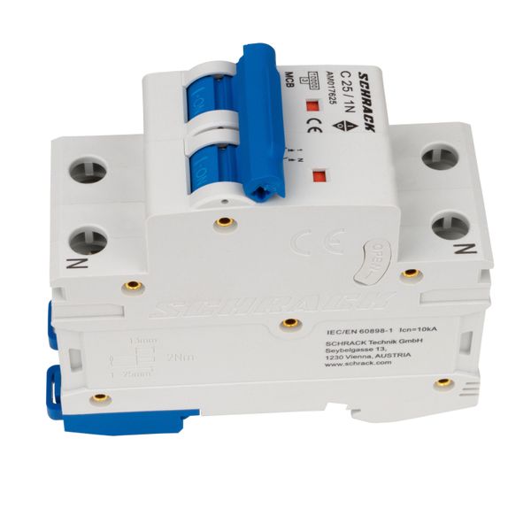 Miniature Circuit Breaker (MCB) AMPARO 10kA, C 25A, 1+N image 5