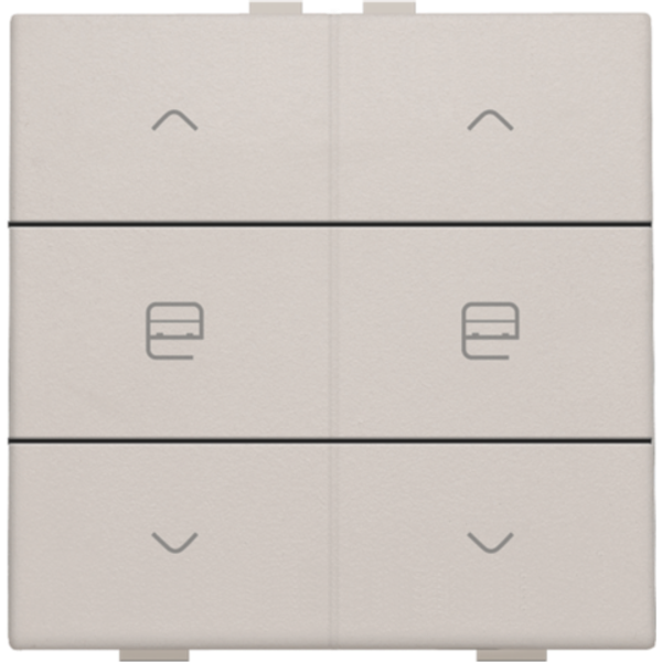 Double push button for Niko Home Control, light grey image 1